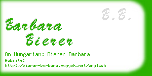 barbara bierer business card